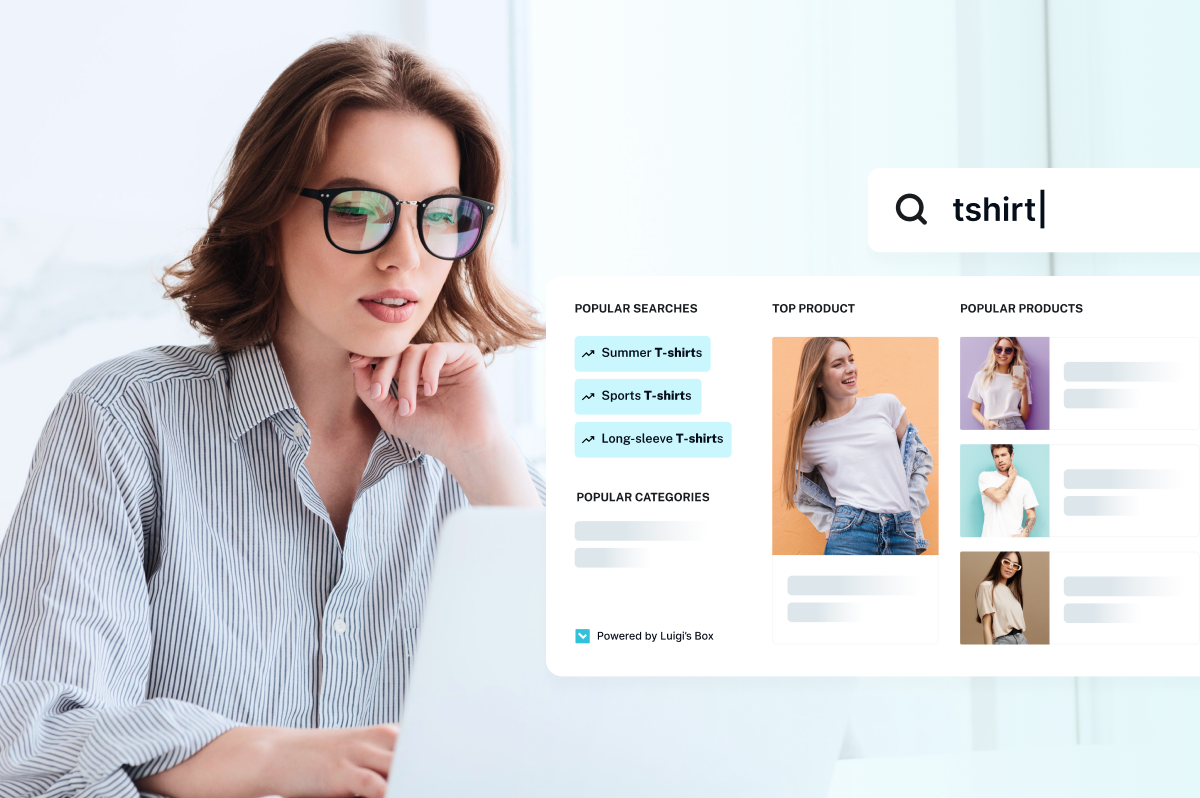 Women browsing for tshirts on an ecommerce site